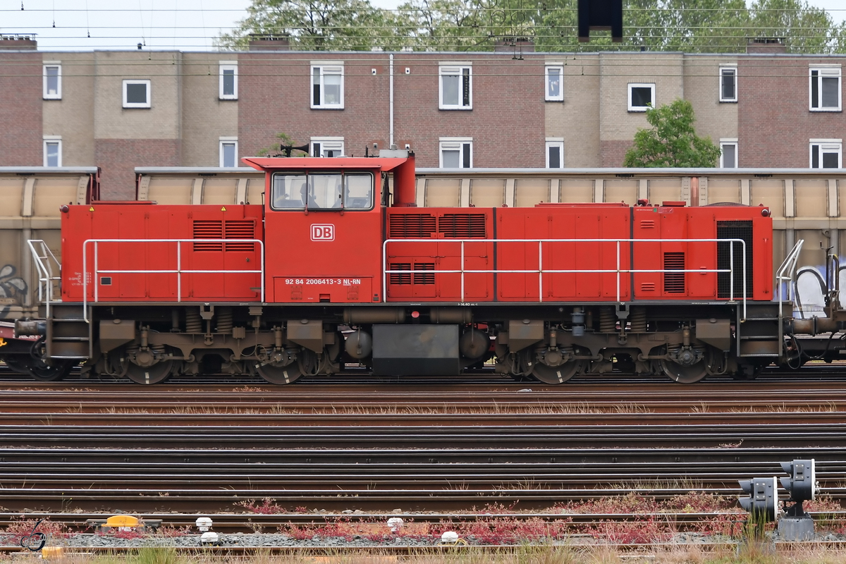 Die Diesellokomotive 6413  Foeke  der DB war Ende Mai 2019 in Venlo abgestellt.