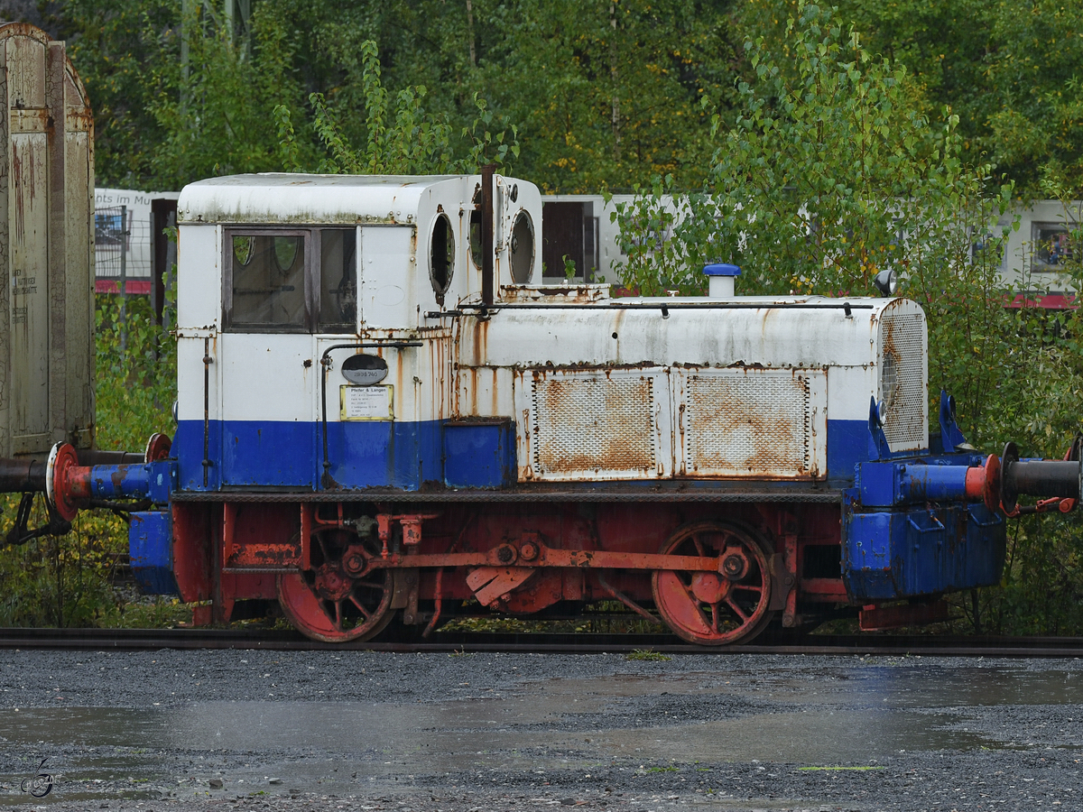 Die Diesellokomotive Deutz No. 36 740 auf dem Museumsgelände der Henrichshütte. (Hattingen, September 2017)