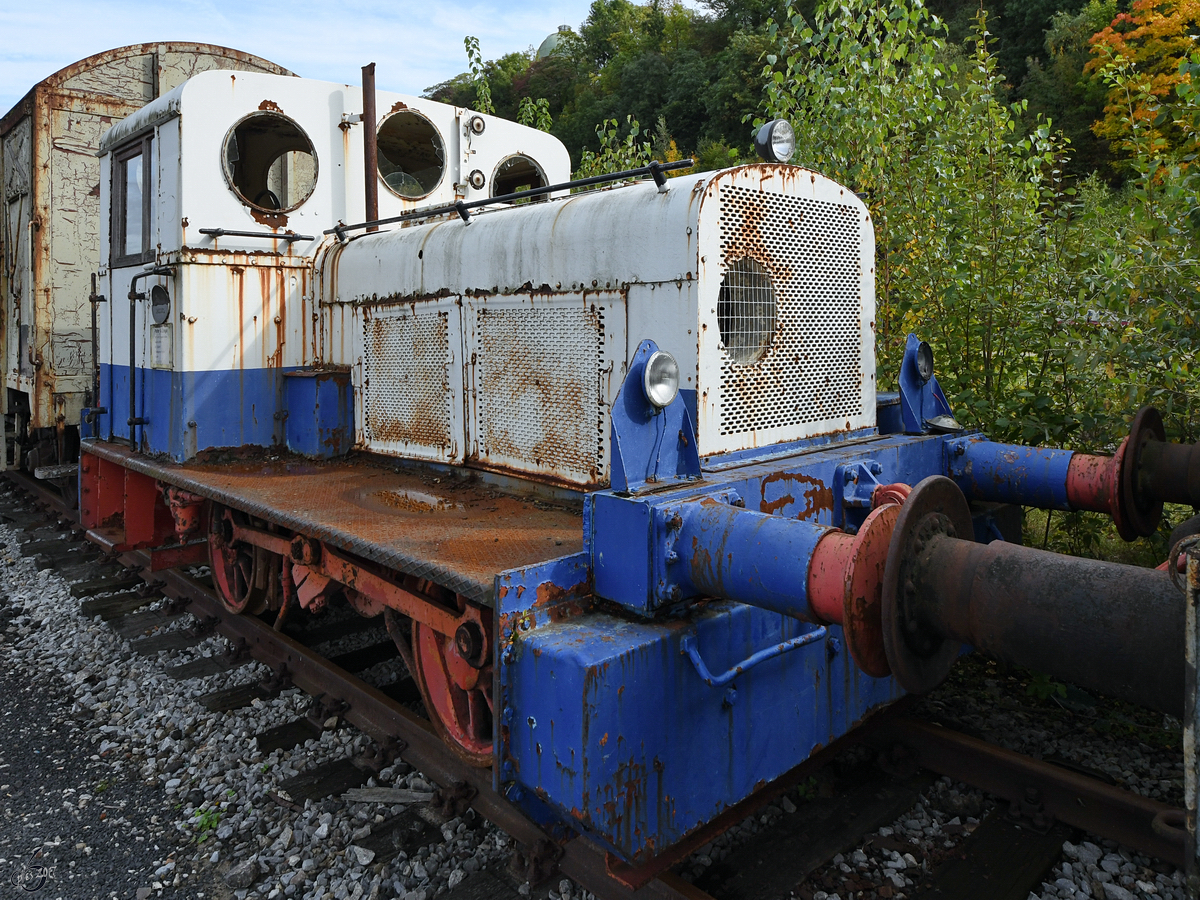 Die Diesellokomotive Deutz No. 36 740 auf dem Museumsgelände der Henrichshütte. (Hattingen, September 2017)