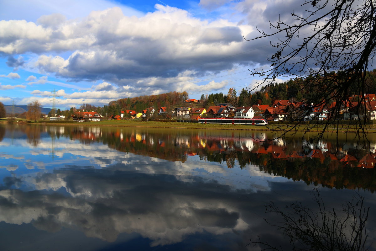 Die Dunklen Wolken und das Herbstliche Kleid der Bäume zaubern ein Wunderbares Farbenspiel ,.... R8559 am 18.11.2016 bei Deutschlandsberg