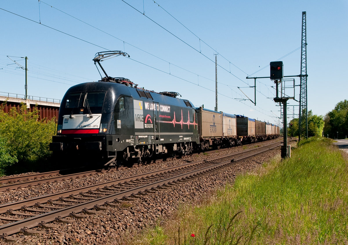 Die E-Lock 182 in Porz-Wahn. Aufgenommen am 15.5.2019.