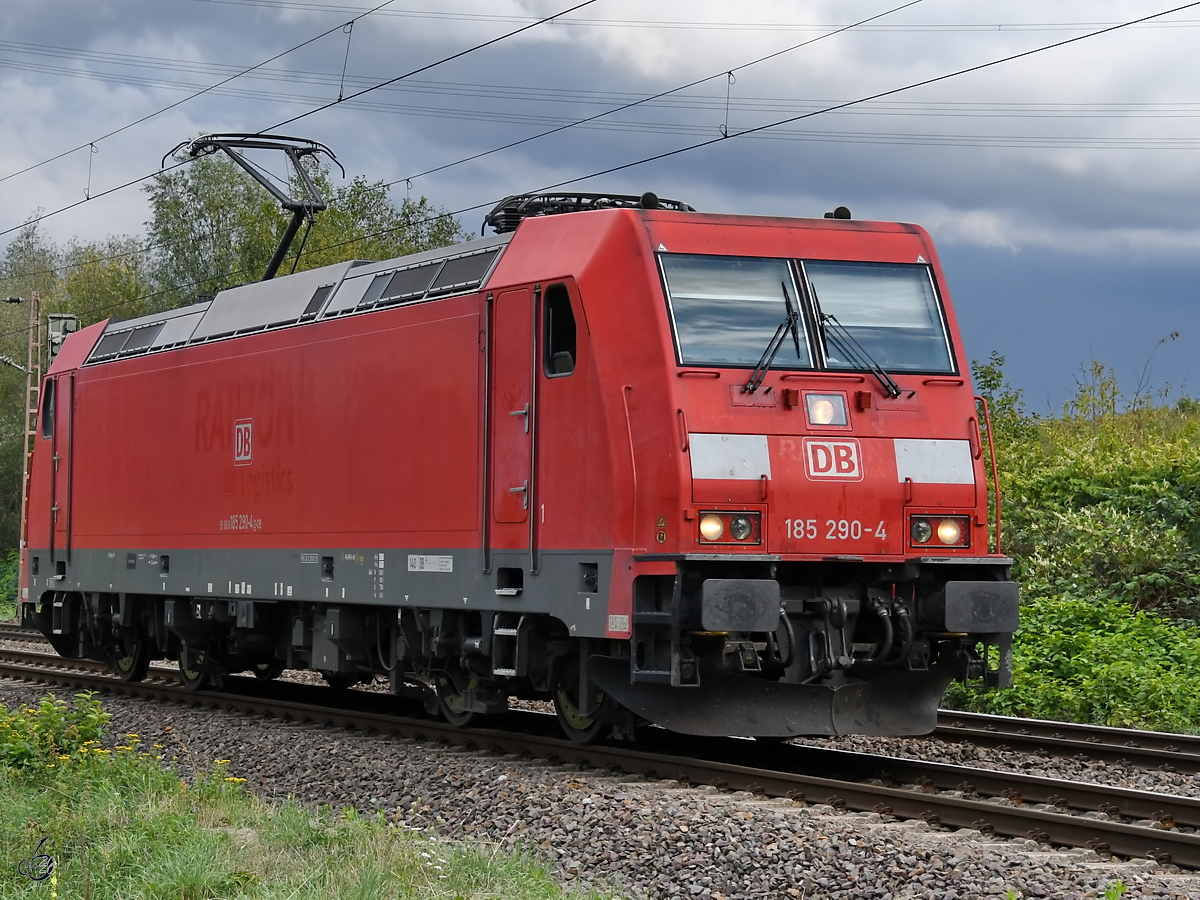 Die Elektrolokomotive 185 290-4 Anfang September 2019 in Gelsenkirchen.