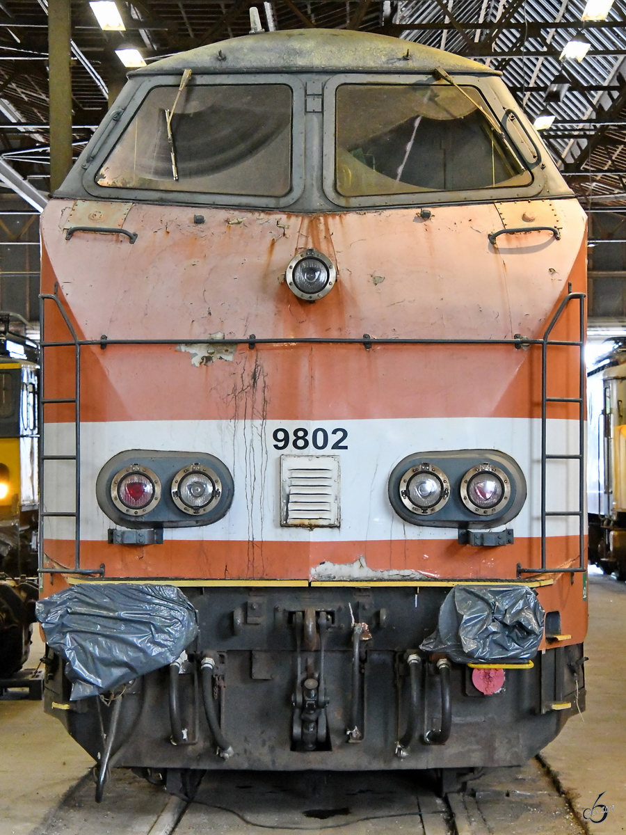 Die Elektrolokomotive 9802 von Locon war Ende Mai 2019 in Blerick abgestellt.