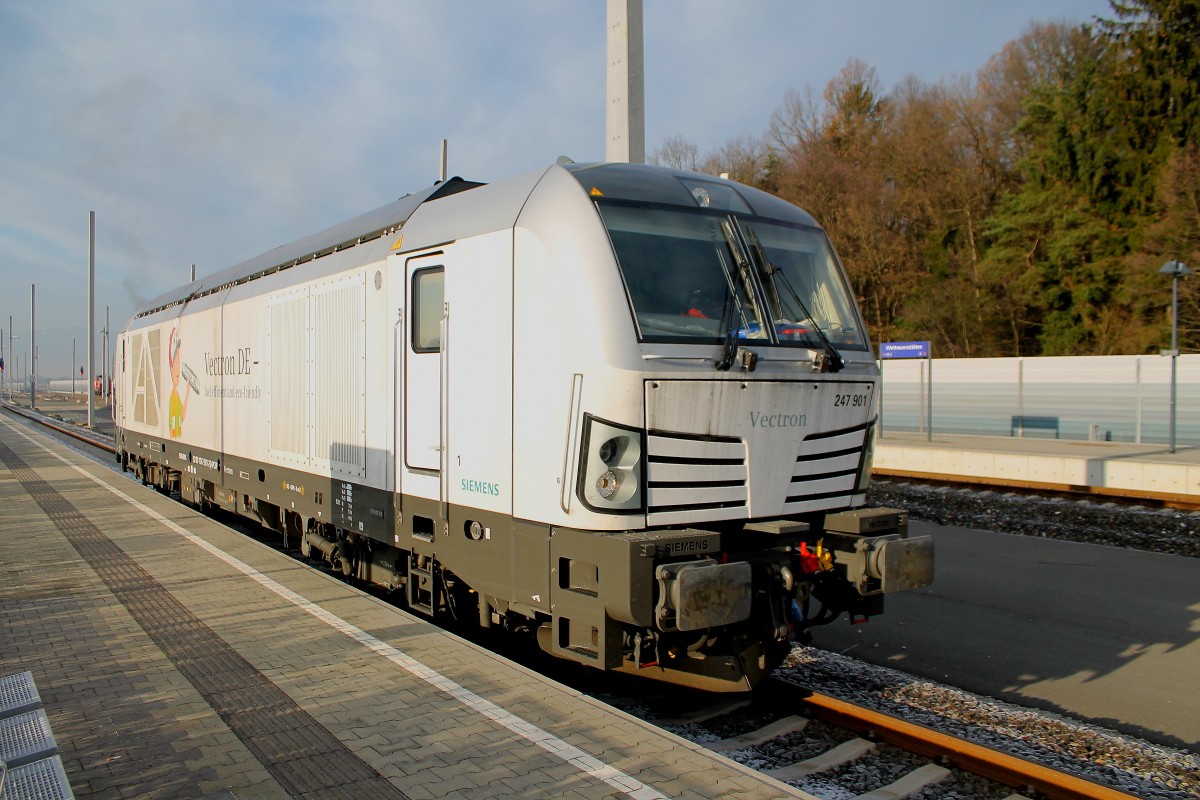 Die erste Ihrer Art!! 247.901 alias Diesel-Vectron auf Mess und Probefahrt am Vormittag des Krampus-tages (05.12.2013) im Bahnhof Wettmanstätten in der Weststeiermark. Beheimatet ist das Tfz in nächster Zeit in Graz Köflacher Bahnhof. 