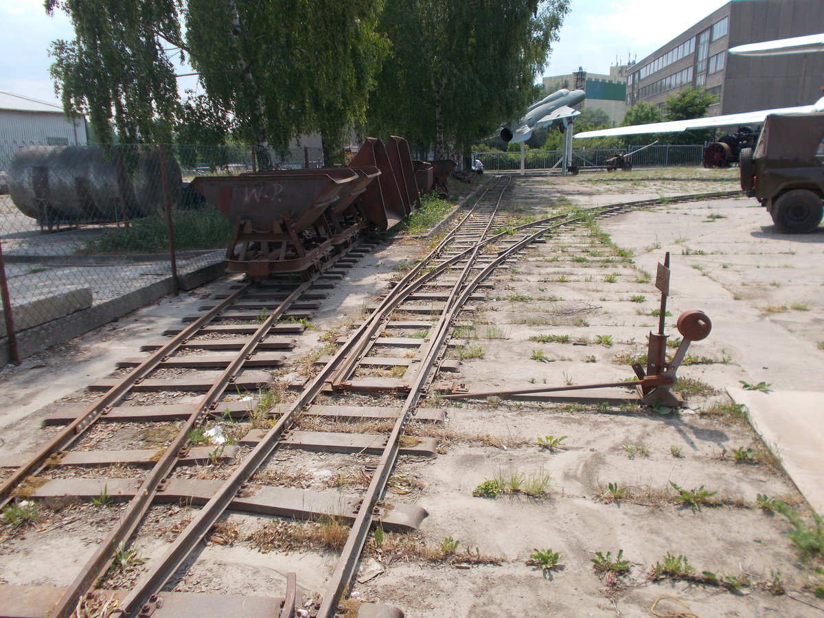 Die Feldbahnstation  An der Schmiede  im Technikpark Grimmen am 01.Juni 2018.