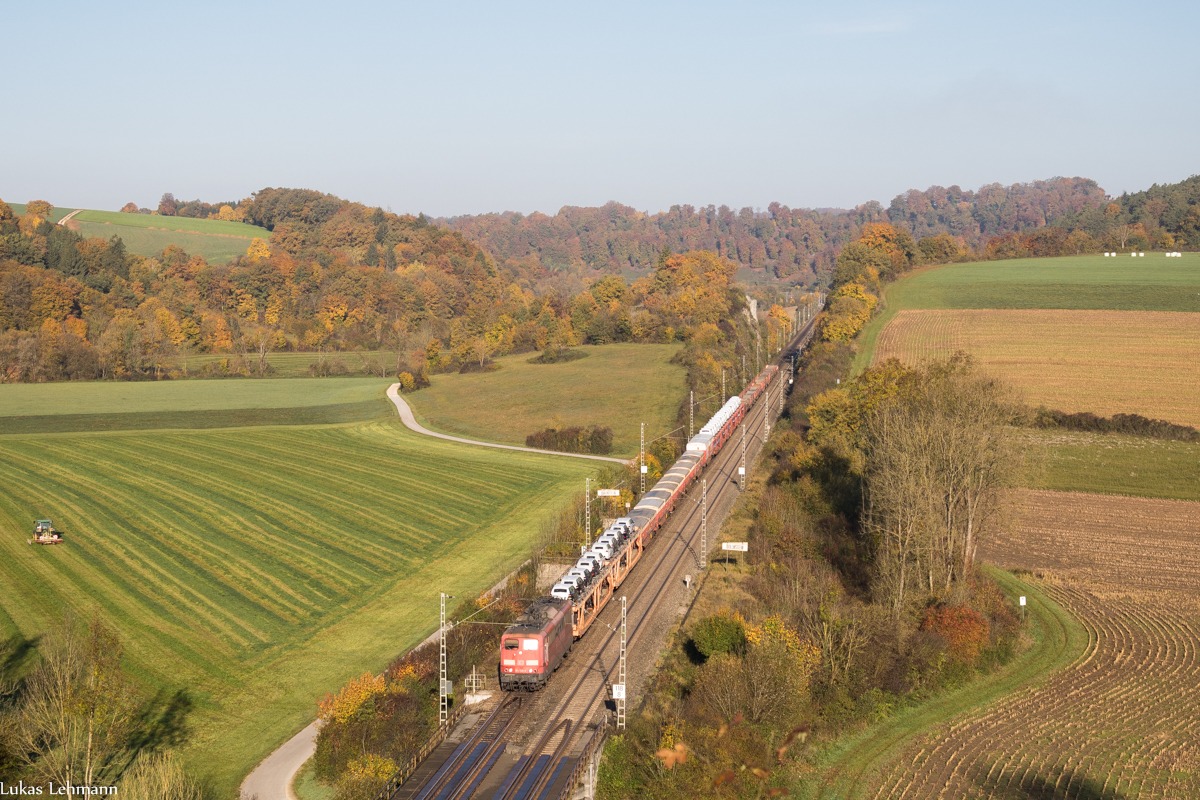 Die Freude war groß als sich 151 180 sich mit einem Audizug zeigte und durch den Ort Dollnstein fuhr, 14.10.17