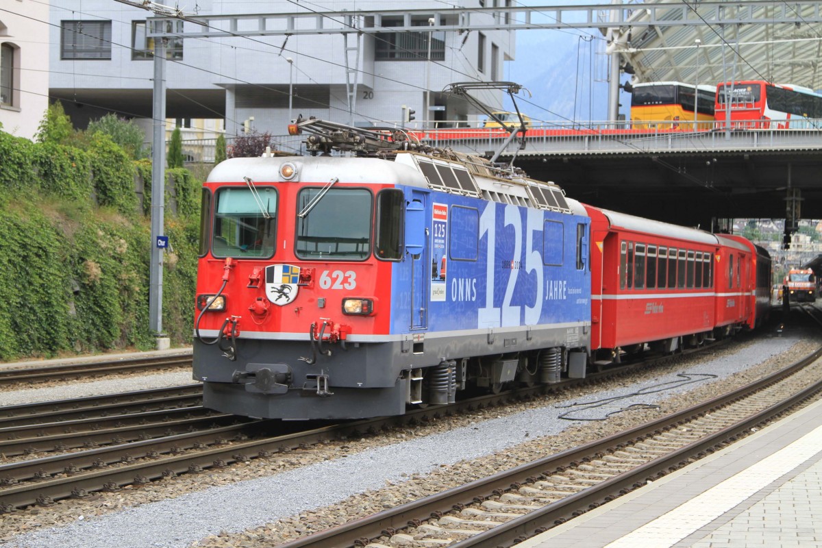 Die Ge 4/4 II Nr.623 im Bf. Chur am 20.06.2014