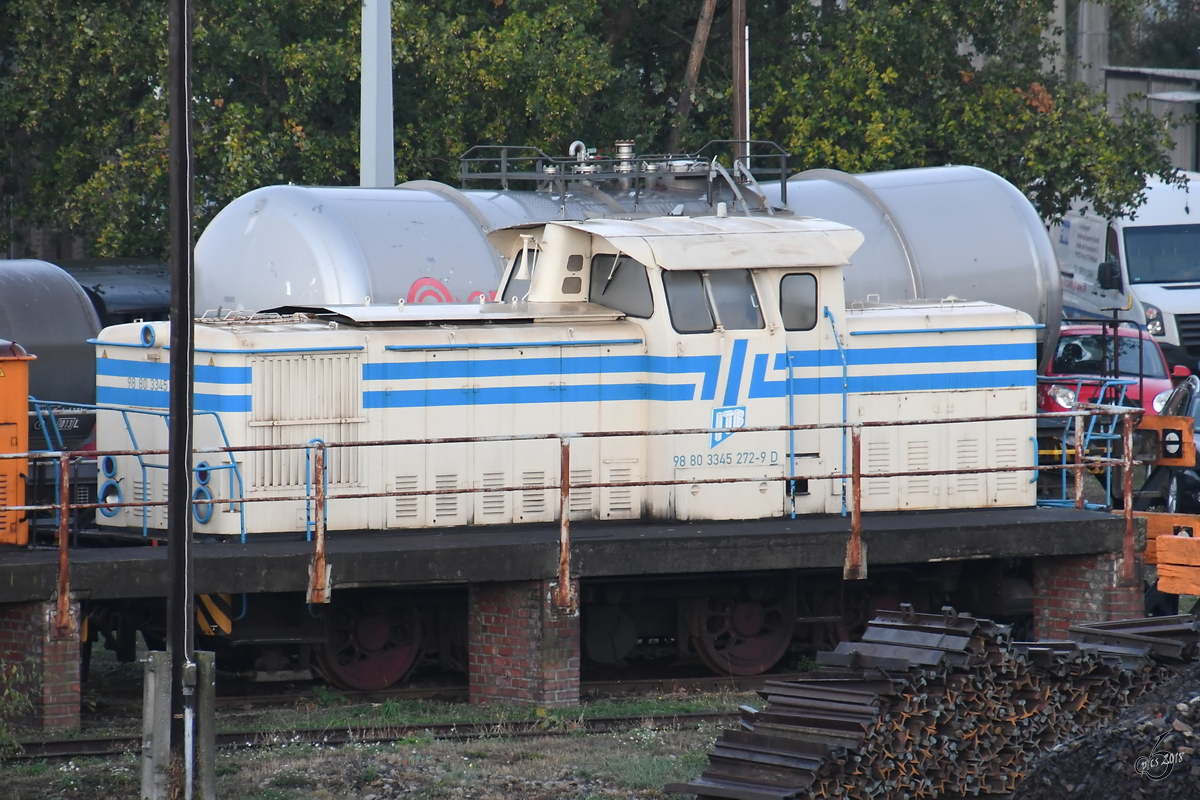 Die ITB-Lokomotive 345 272-9 Mitte September 2018 in Nordhausen.