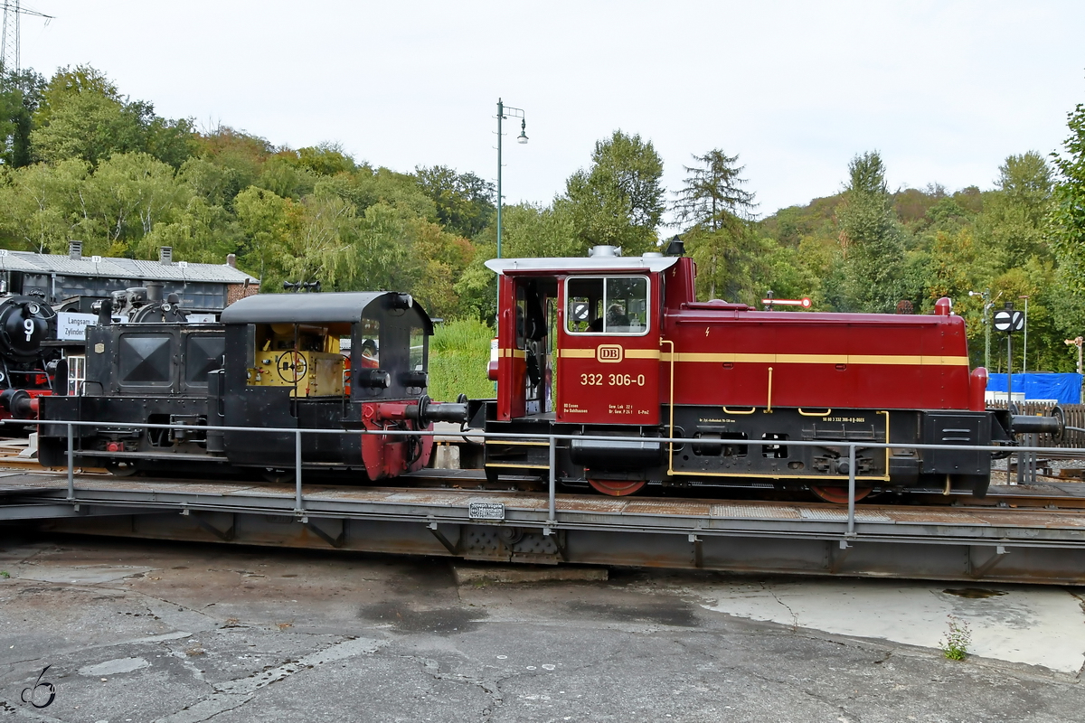 Die Köf´s 322 025-8 & 332 306-0 Mitte September 2018 im Eisenbahnmuseum Bochum.