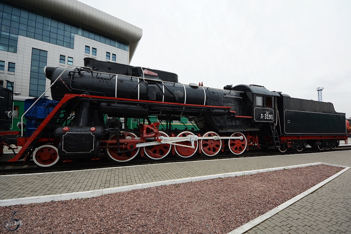 Die L 3191 im Eisenbahnmuseum des Bahnhofes Kiev-Passazhirsky. (Aufnahme vom 09.04.2016)