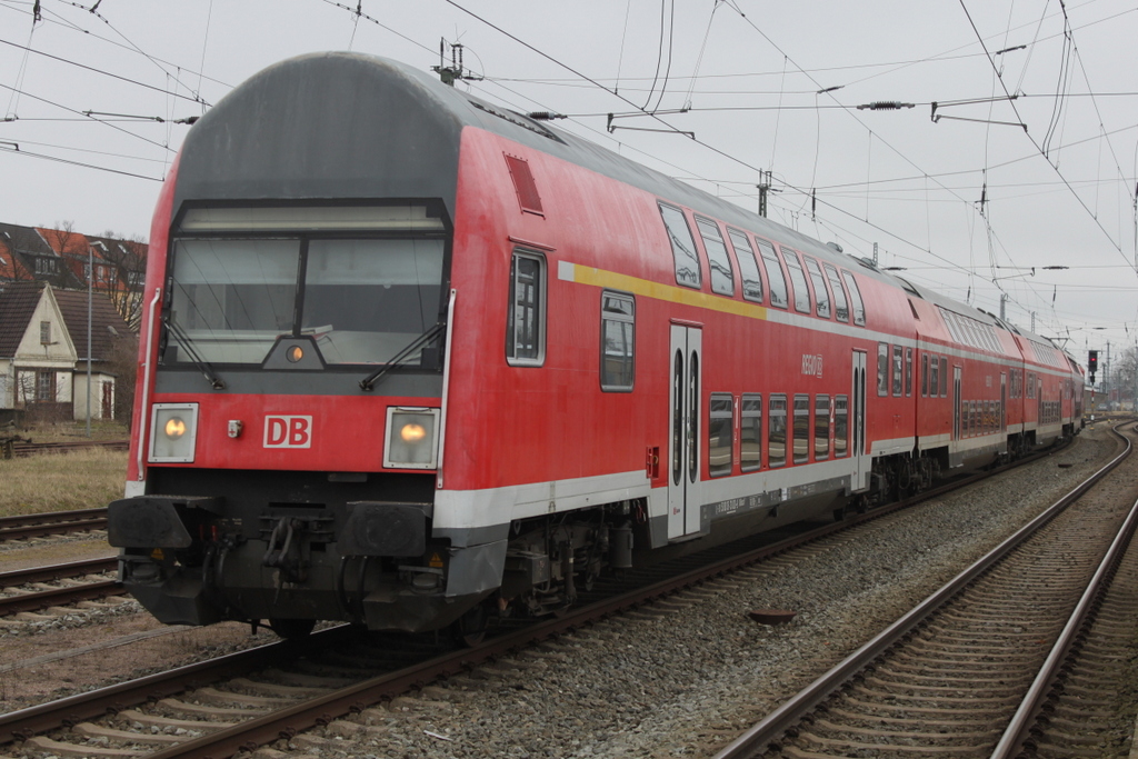 Die Legende des Warnem�nde-Express Sie geht auch im Fahrplan-Jahr 2016 weiter am 26.03.2016 fuhr DABbuza 760 als RE 18490 von Berlin Hbf(tief)nach Rostock Hbf im Rostocker Hbf rein.