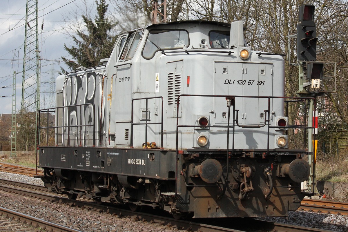 Die-Lei  DLI 120 57 191 am 12.4.13 als Tfzf in Ratingen-Lintorf.