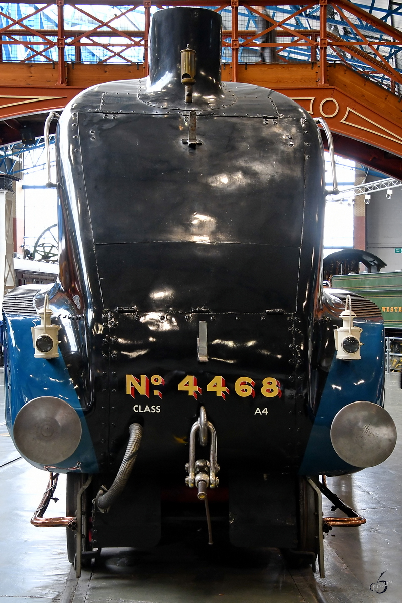 Die LNER-Klasse A4 Dampflokomotive  Mallard  Anfang Mai 2019 im National Railway Museum York.