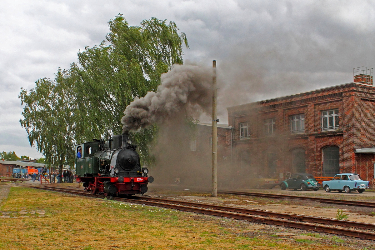 Die Lok „Emma“ der H. F. Wiebe beim Sommerdampf am 07.07.2019 im Historischen Lokschuppen Wittenberge.