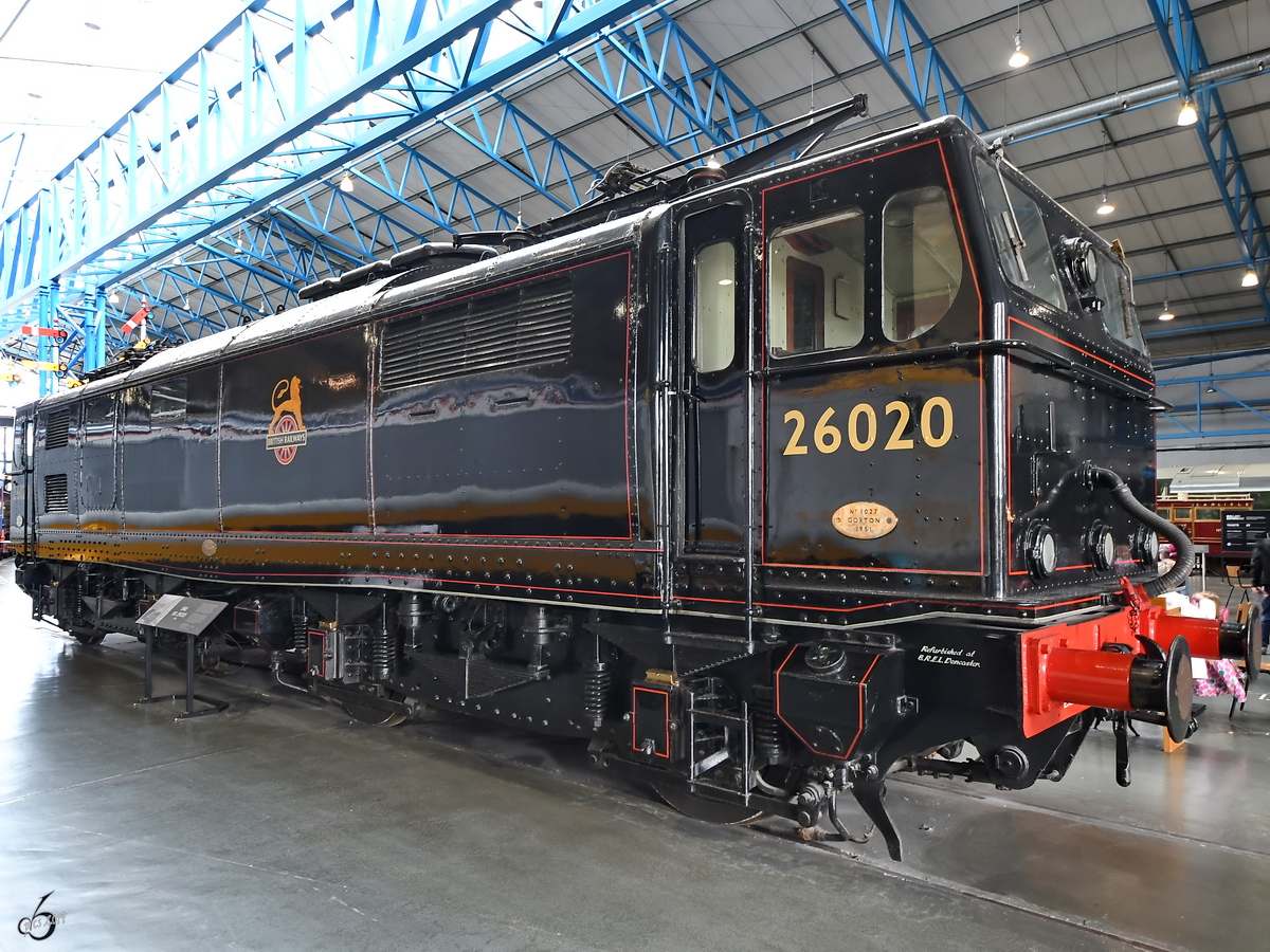 Die Lokomotive 26020 wurde 1951 gebaut und 1977 außer Dienst gestellt. Sie ist das einzige noch existierende Exemplar der Klasse 76. (National Railway Museum York, Mai 2019)