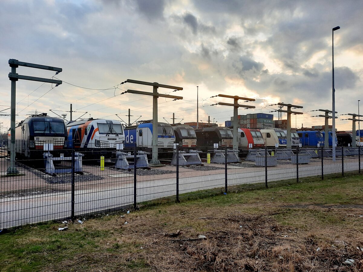 Die Lokservicestelle der Hamburg Port Authority am 15.02.2022 in Hamburg-Waltershof.