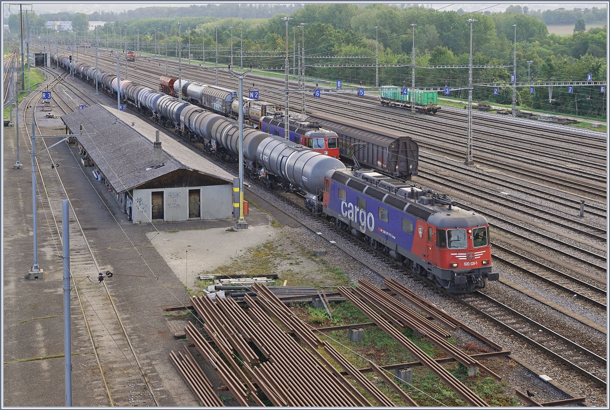 Die mittlerweile  berühmte  Schnauz Re 6/6 11626 (Re 620 026-5)  Zollikofen  wartet in Lausanne Triage auf die Abfahrt in Richtung Yverdon, die erst in westlicher Richtung via  Kehrschleife  erfolgt.

2. Sept. 2020