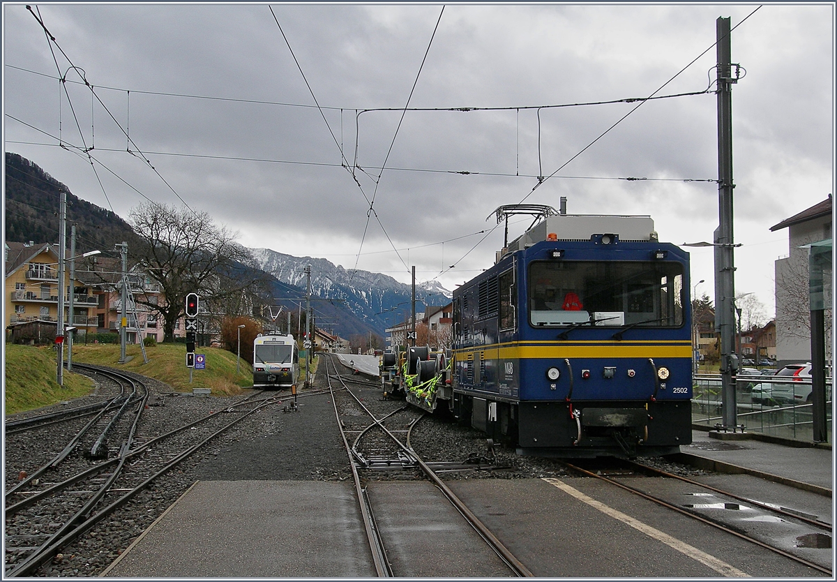 Die MOB Gem 2/2 2502 wartet in Blonay auf ihren nächsten Einsatz. 

7. März 2019