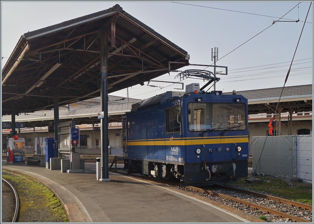 Die MOB Gem 2/2 2502 steht in Vevey. 

26. Februar 2021