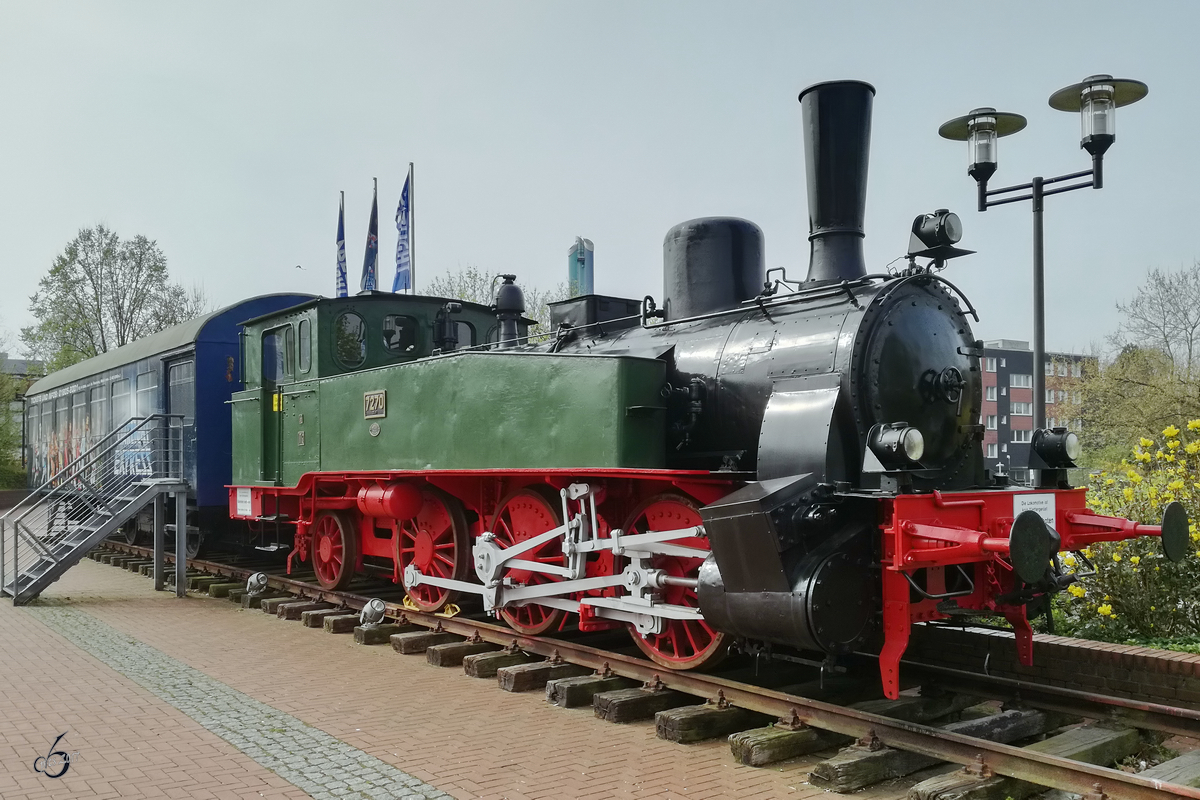 Die preußische T9-Dampflok 7270 in Bochum. (April 2017)