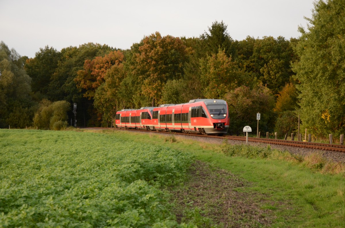 Die RB 64 (Enschede bis Münster) kurz vor Münster Zentrum Nord. 25.10.15