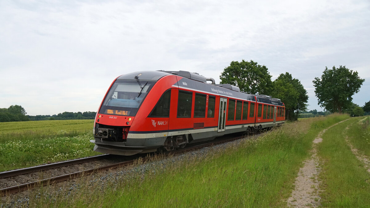 Die RB84 nach Kiel Hbf zwischen Ascheberg (Plön) und Preetz.
Aufgenommen im Juni 2022.