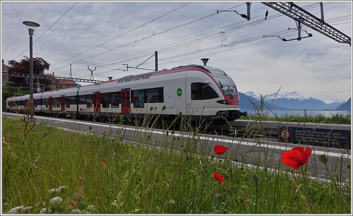Die S3 bei der Durchfahrt in Rivaz
(08.05.2014)