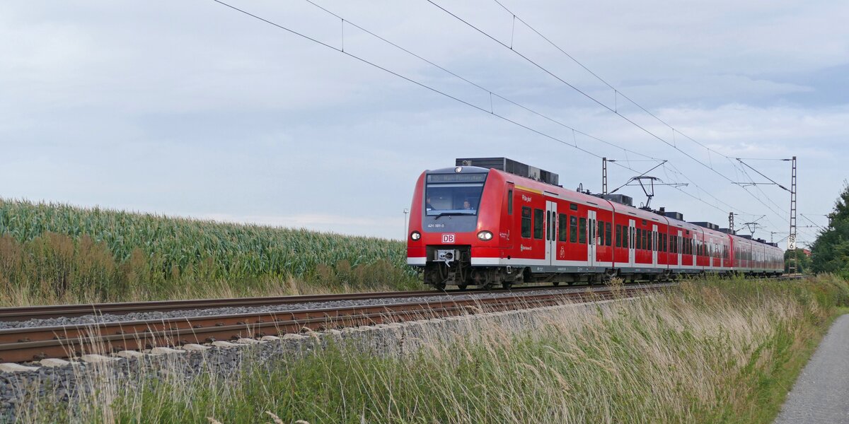 Die S5 nach Hannover-Flughafen zwischen Holtensen/Linderte und Weetzen.
Aufgenommen im August 2020.