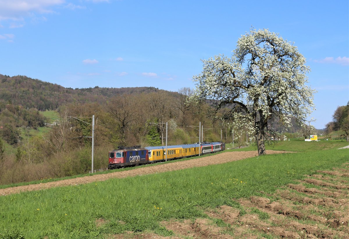 Die SBB Re 421 378-1 überführte am 17. April 2018 diverse Dienstfahrzeuge: 
Der SBB Infrastrukturdiagnose Messwagen X 99 85 93-61 247-1, SBB Infrastrukturdiagnose Messfahrzeug XTmass 99 85 9 60 001-5, ein Fahrleitungsmesszug der DB Netz Instandhaltung und die SBB Re 421 391-4 wurden von Schaffhausen nach Winterthur überführt. 

Im Bild ist der spezieller Dienstzug zwischen Embrach-Rorbas und Pfungen unterwegs.