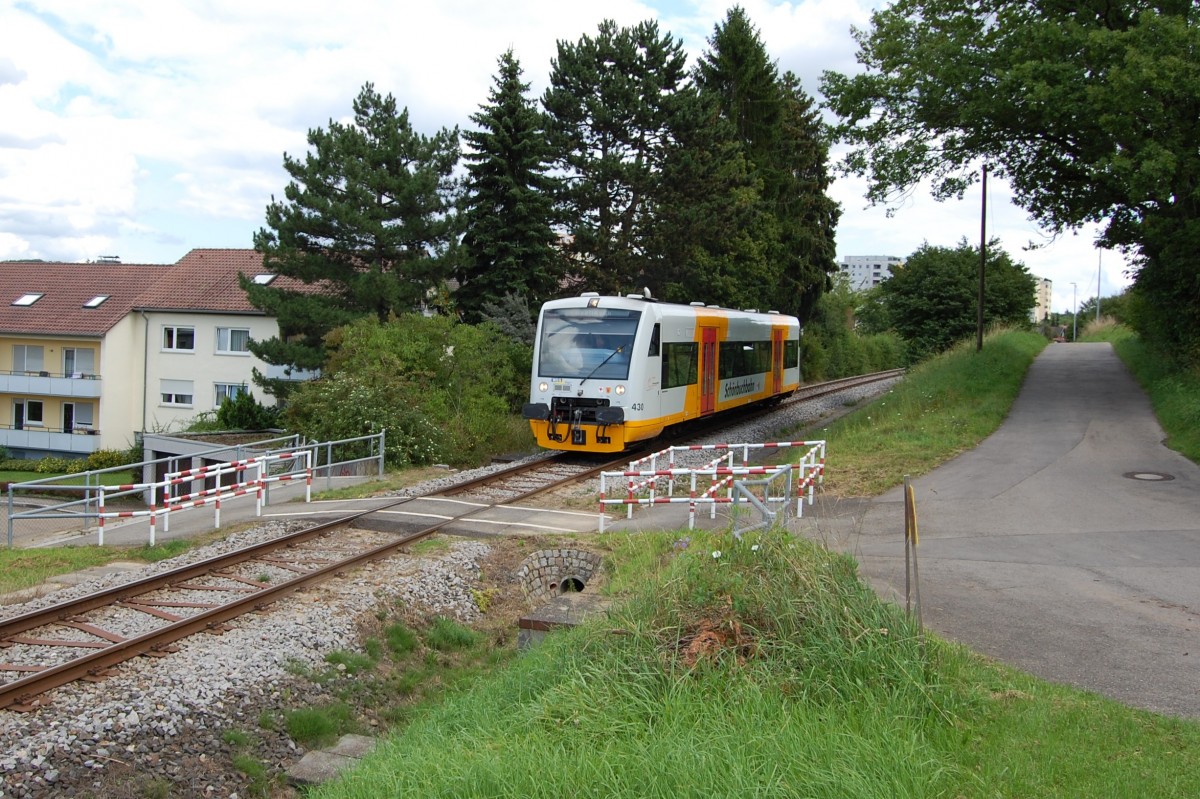 Die Schönbuchbahn am 12. August 2014 in Böblingen.