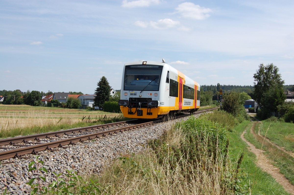 Die Schnbuchbahn am 15. August 2013 zwischen Weil im Schnbuch und Holzgerlingen.