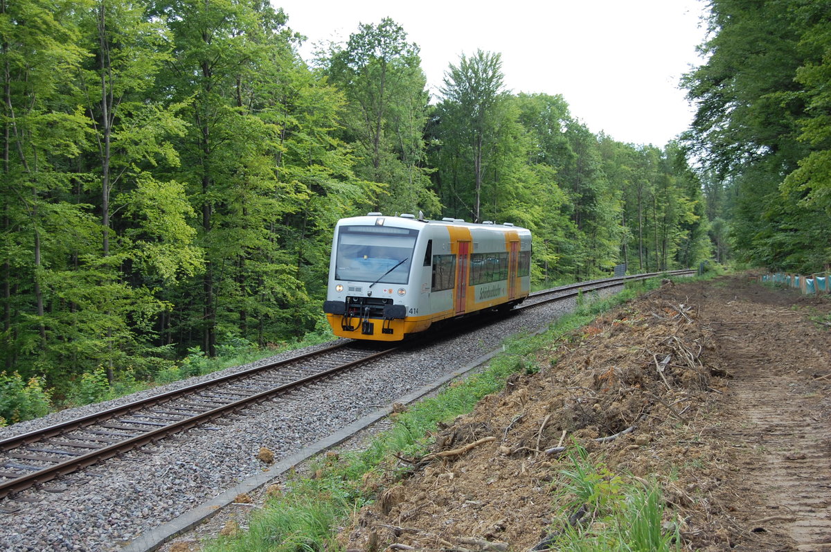 Die Schönbuchbahn am 16. Juli 2017 zwischen Böblingen und Holzgerlingen.