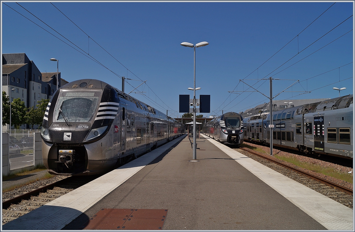 Die SNCF Z 55759 und 55547 für den BreizhGo Regionalverkehr bei ihrer Sonntagsruhe in Saint-Malo.

5. Mai 2019 