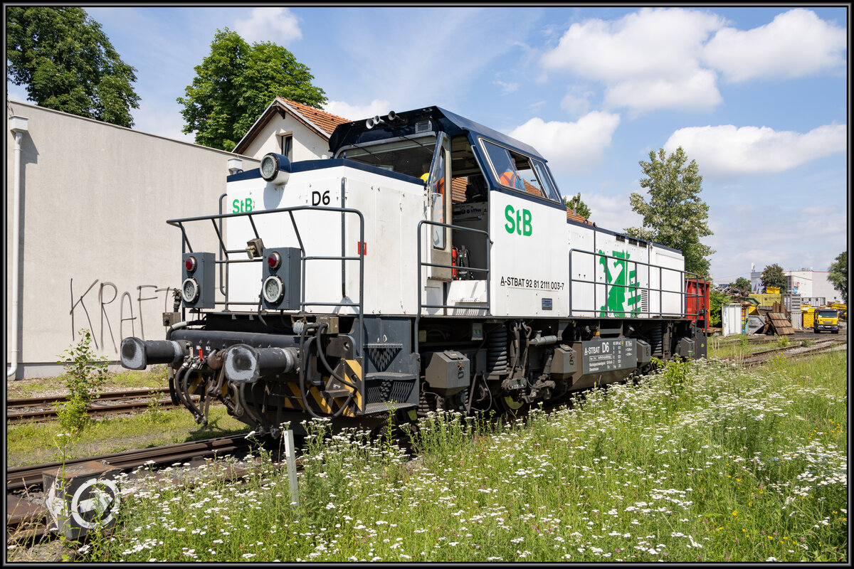 Die STB D6 bauf der Grazer Schleppbahn. 
An diesem sonnigen 3.Juni2022