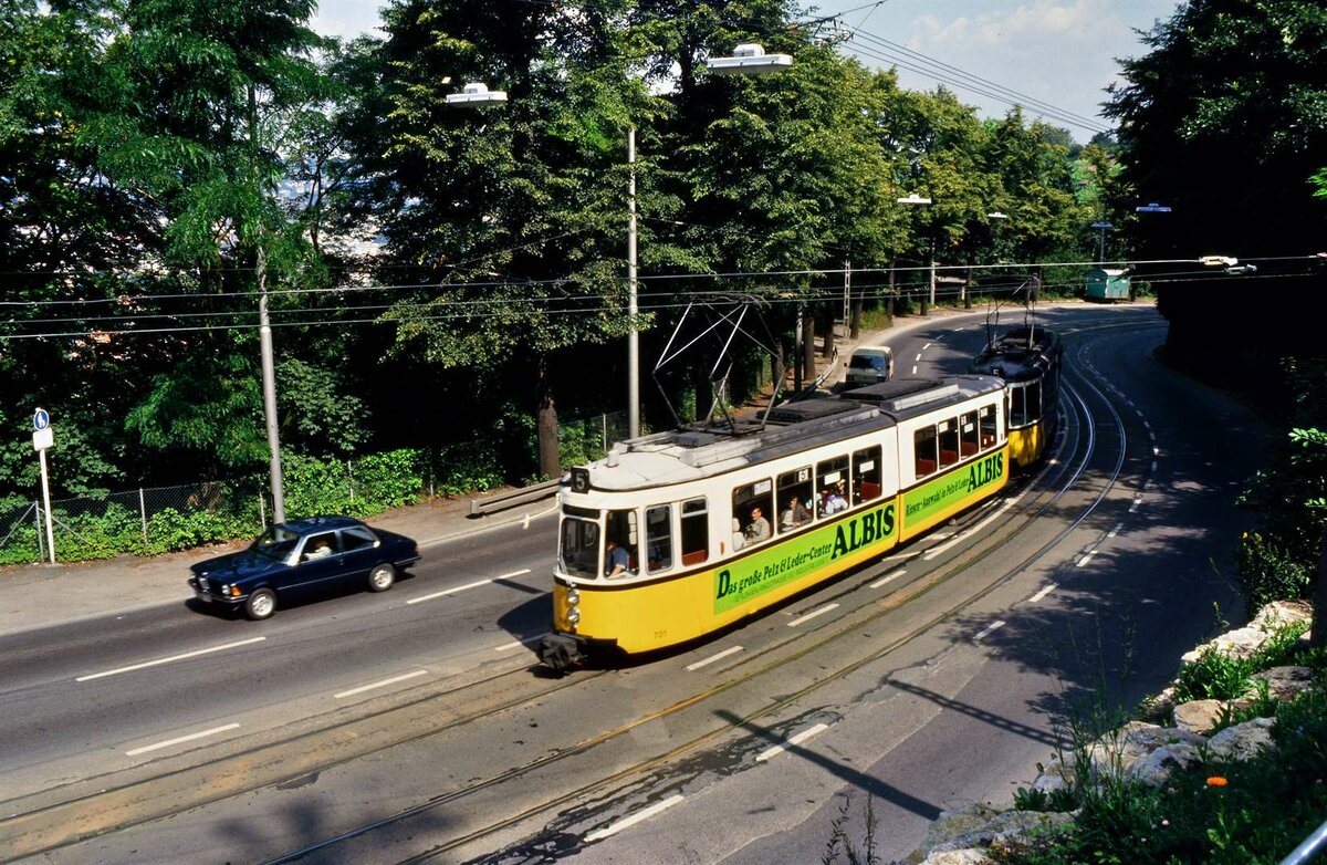 Die Straßenbahn über die Neue Weinsteige prägte Stuttgart. 