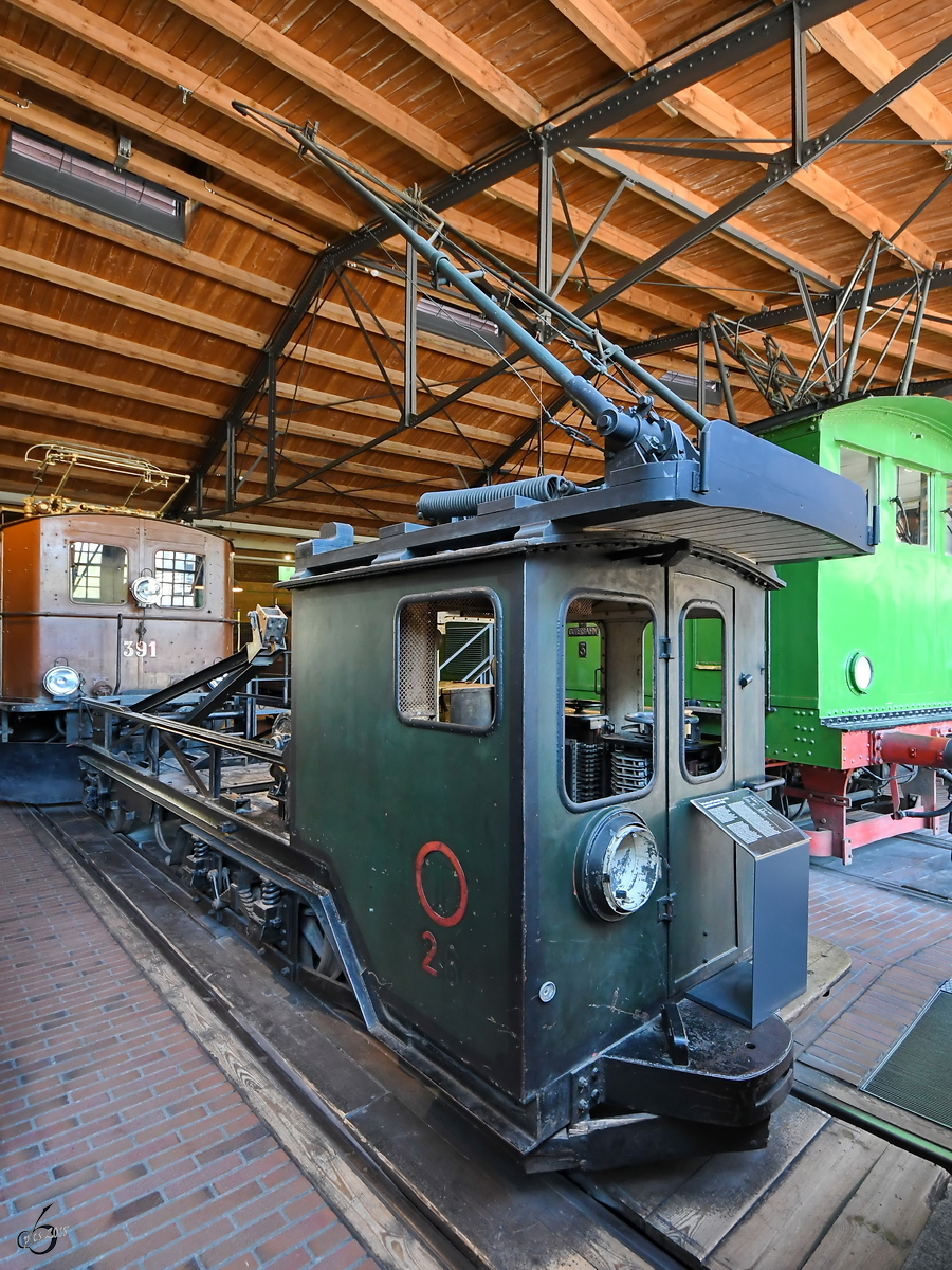 Die Teltowkanal-Treidellokomotive  26  von Siemens Ende April 2018 im Deutschen Technikmuseum Berlin.