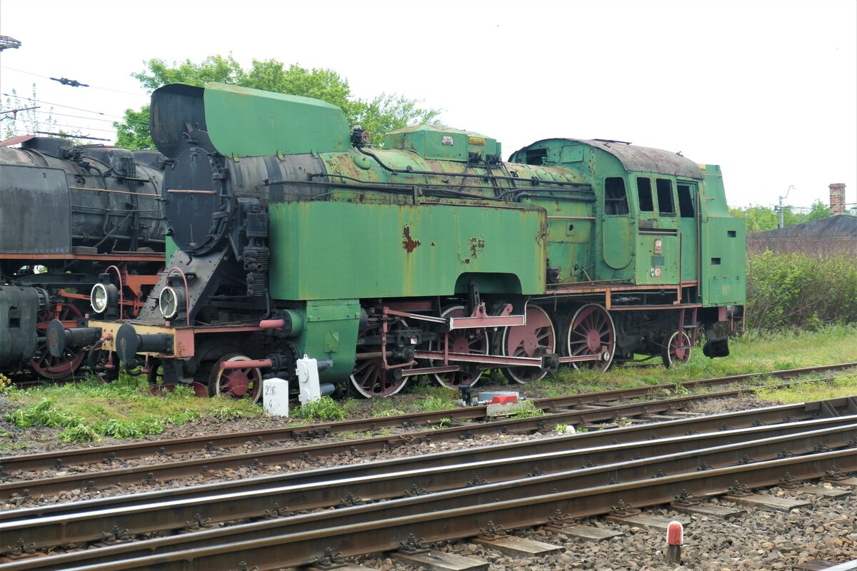 die Tkt 48.67 ist noch gut erhalten, fotografiert am 13.05. 2023 im Eisenbahnmuseum Jaworzyna Śląska