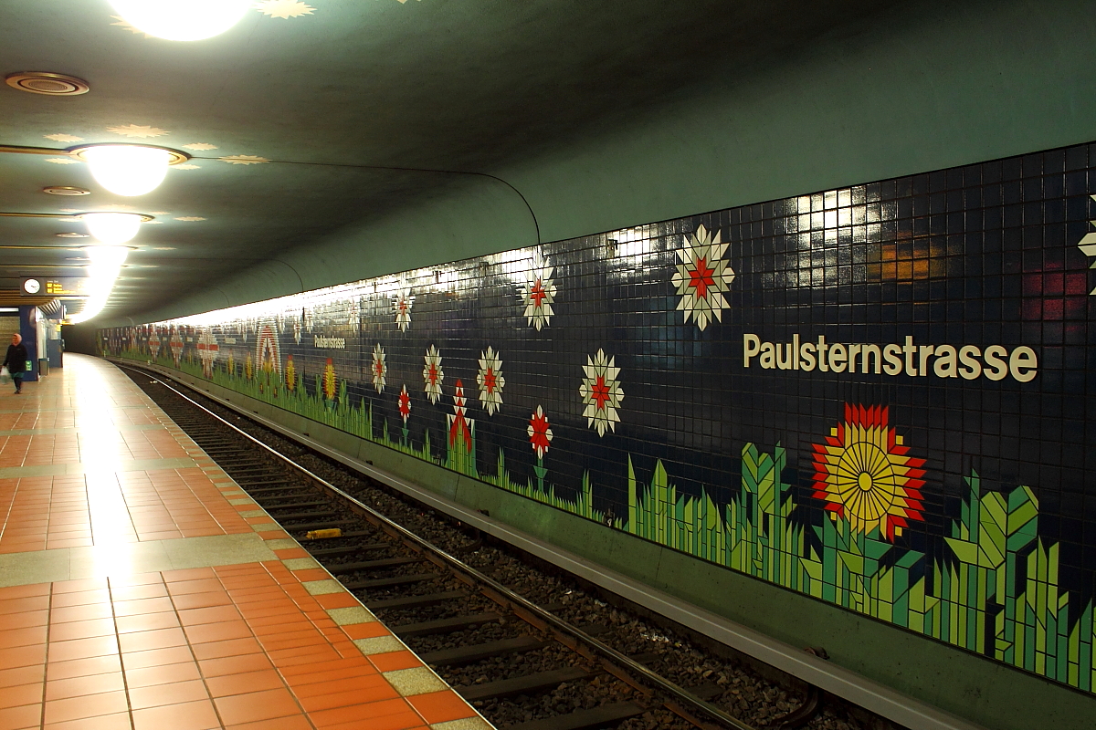 Die U-Bahn Station auf der U 7 Paulsternstrasse am 05.05.2019.