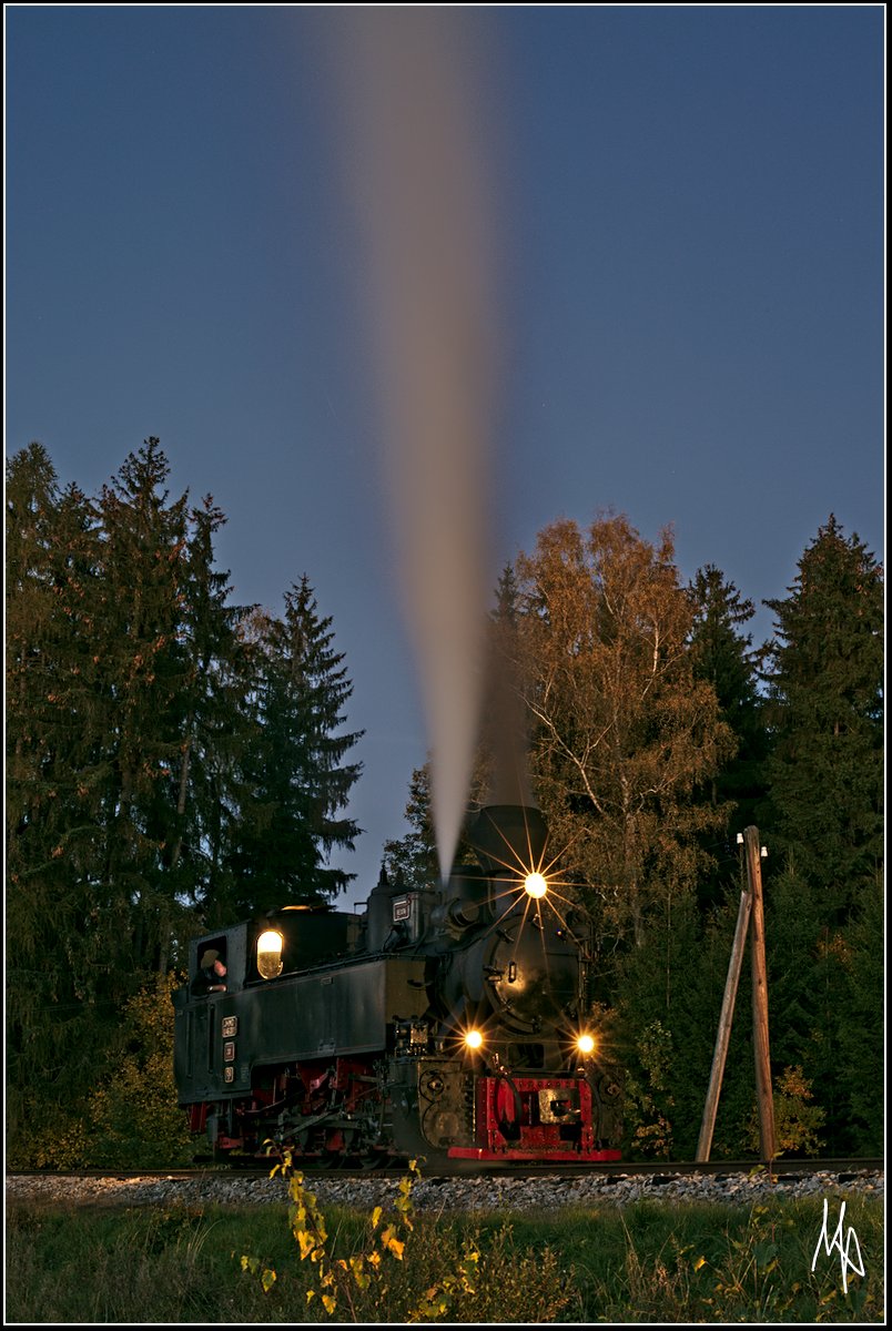 Die U46 bei der Nachtfotoaktion in Hůrky am 14.10.2017.
