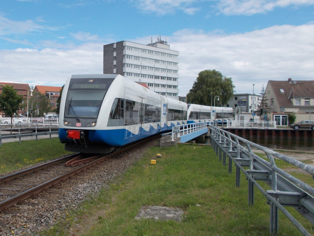 Die Usedomer Bäderbahn erreichte,am 13.Juli 2014,Wolgast.