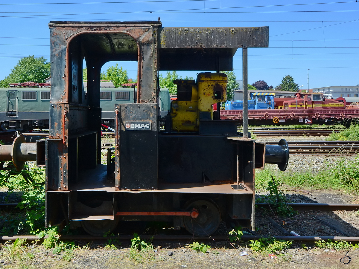 Die Werklokomotive ML 15 von Demag ist im Bayerischen Eisenbahnmuseum Nördlingen ausgestellt. (Juni 2019)