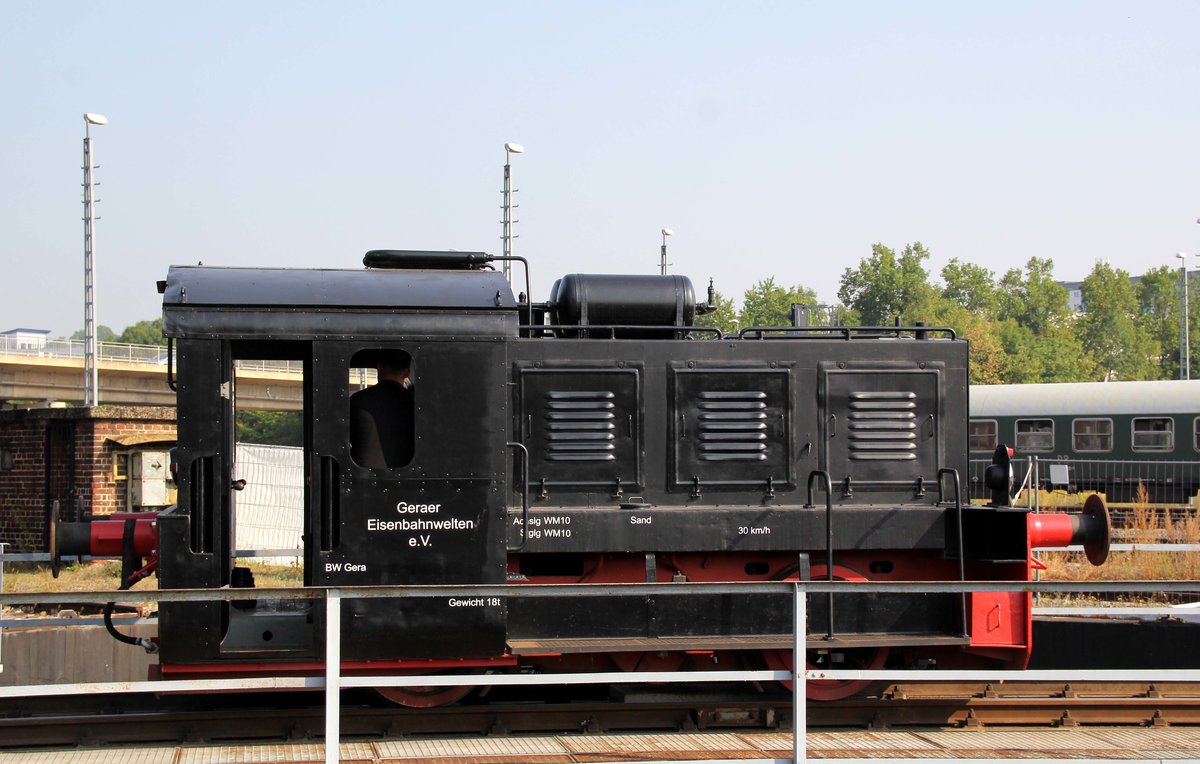 Die Werkslokomotive Köf in Gera zu den Verkehrshistorische Tage am 10.09.2016