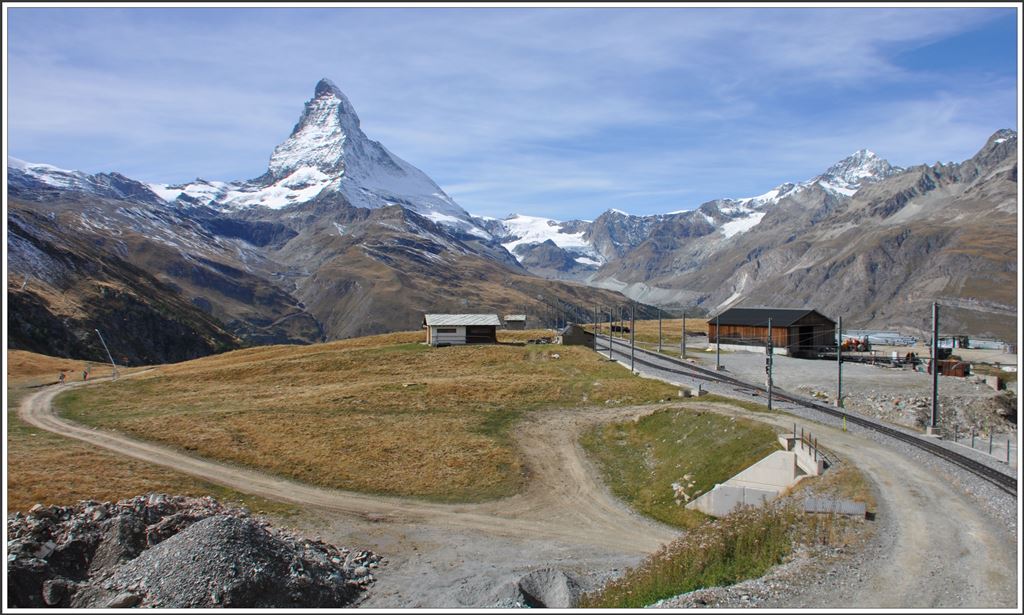 Dienststation Riffelboden mit Matterhorn 4478m. (27.09.2015)