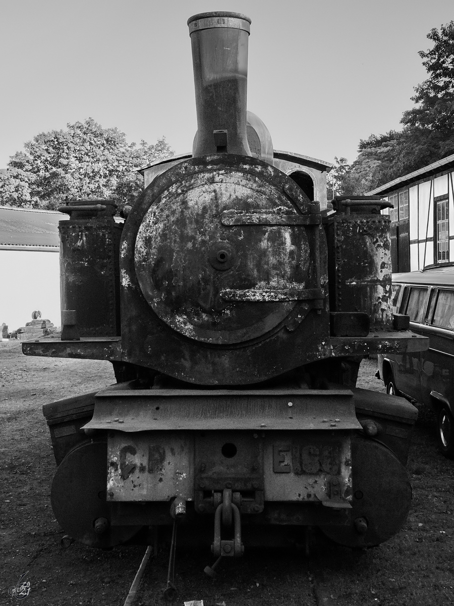 Diese 1908 gebaute Dampflokomotive war ursprünglich in Portugal als CP E 168 (3 069168-5) im Einsatz und befindet sich seit 1998 wieder in Deutschland. (Brohl-Lützing, Oktober 2021)