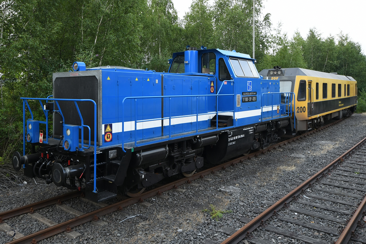 Diese 214 016, V100-SP-026 der SLG Spitzke Logistik GmbH war im Juli 2017 in Hattingen abgestellt.