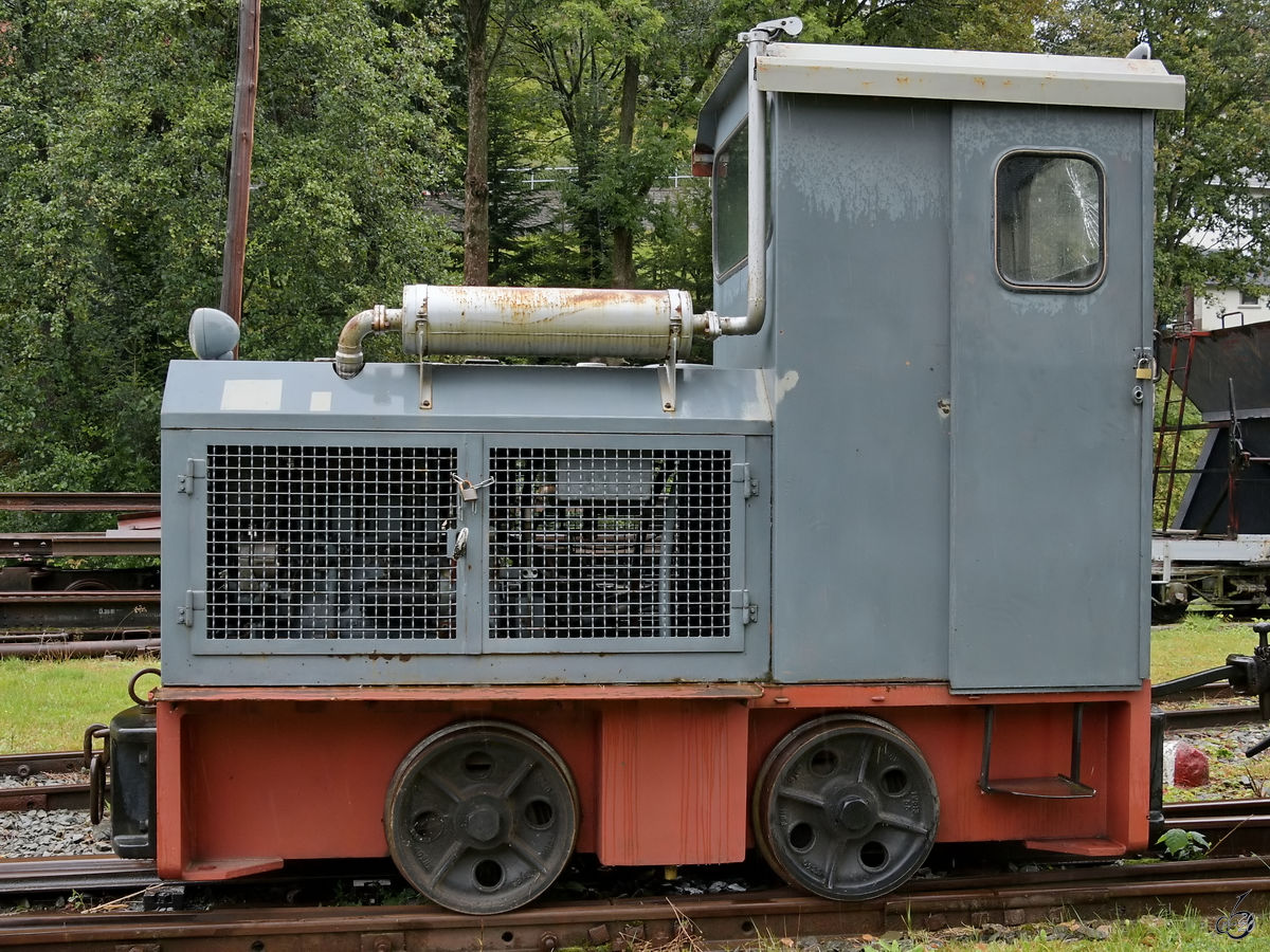 Diese Diema Typ DFL60/2.1 wurde 1989 gebaut und war Ende September 2020 im sächsischen Schmalspurbahnmuseum Rittersgrün zu sehen.