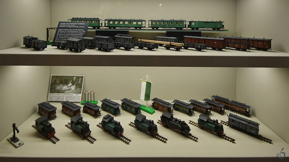 Diese Eisenbahnmodelle waren Ende September 2020 im Sächsischen Schmalspurbahnmuseum Rittersgrün zu sehen.