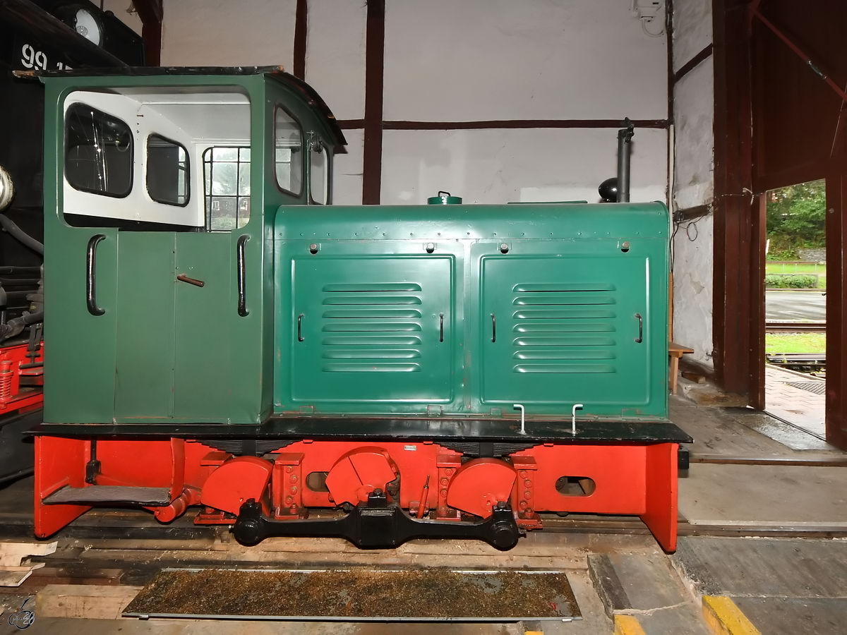 Diese LKM Ns2k (Fabriknummer 248834) stammt aus dem Jahr 1956 und war Ende September 2020 im sächsischen Schmalspurbahnmuseum Rittersgrün zu sehen.