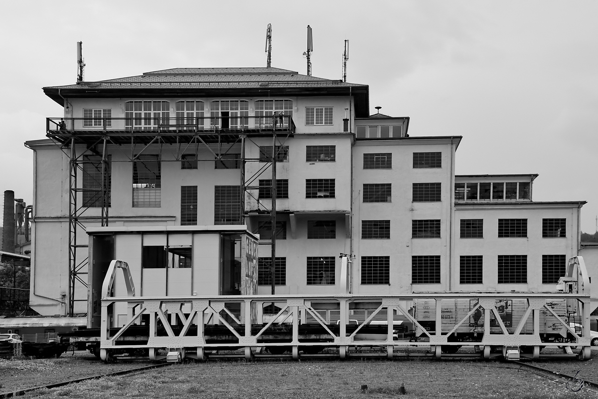 Diese Schiebebühne war Mitte August 2020 im Lokpark Ampflwang zu sehen.