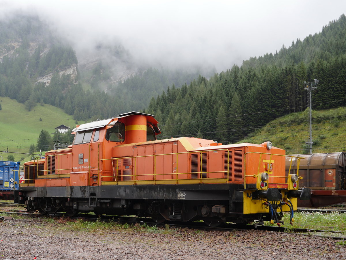 Diesellok FS D 145 2016 (98 83 2145 216-7 I-RFI) wartet am Brenner/Brennero auf neuen Einsatz; 07.09.2019



